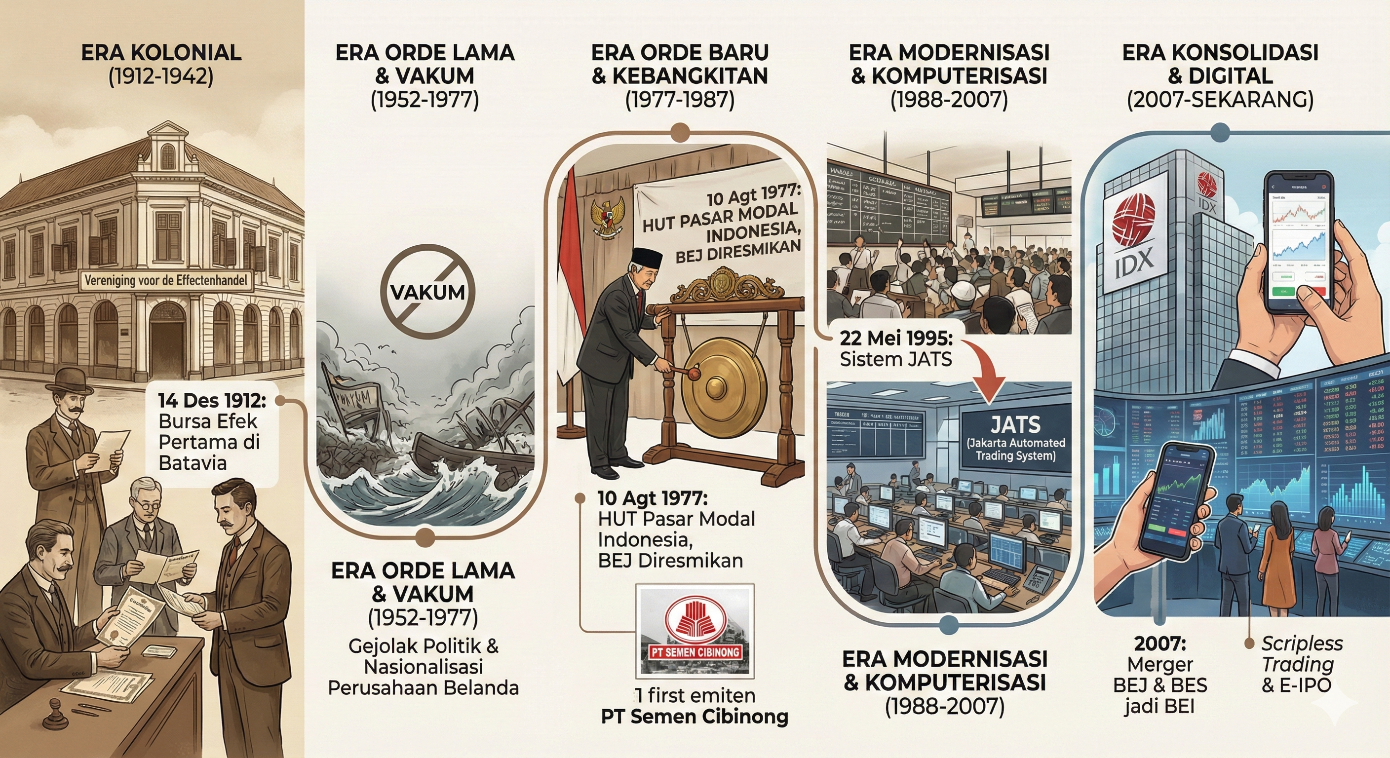 Sejarah Pasar Modal di Indonesia
